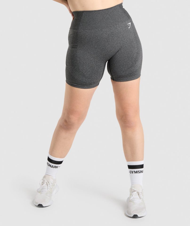 Women\'s Gymshark Vital Seamless 2.0 Shorts Dark Grey | NZ 5CGRTQ